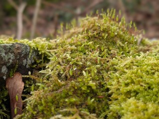 Various mosses growing in the British countryside
