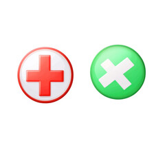 Obraz premium plus and minus signs isolated on transparent png