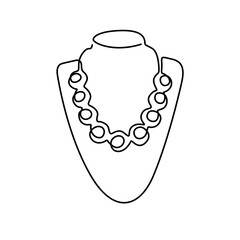 line art necklace