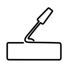 line art nail polish brush