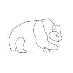 line art panda
