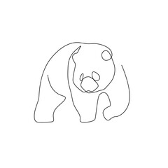 one line panda