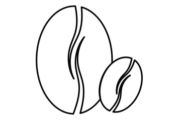 Two coffee beans icon set. Espresso vector illustration. Coffee shop logo. Roasted coffee symbol. Hot drink aroma isolated sign. eps 888.