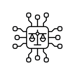 Ethical Ai Decision-making icons vector stock illustration