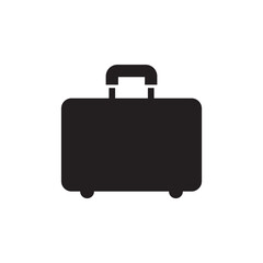 Suitcase Icon. Luggage Bag Icon. Travel Trip Flight Trolley Sign.