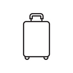 Suitcase Icon. Luggage Bag Icon. Travel Trip Flight Trolley Sign.