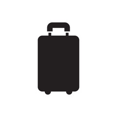 Suitcase Icon. Luggage Bag Icon. Travel Trip Flight Trolley Sign.