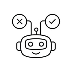 Automated Decision icons vector stock illustration