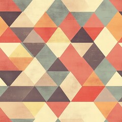 Retro Triangle Pattern Muted Vintage Seamless Design for Fashion Branding and Web