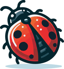 Colorful Ladybug Vector Illustration