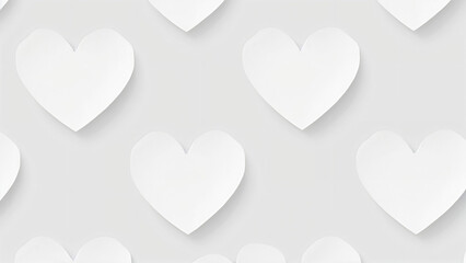 white paper hearts