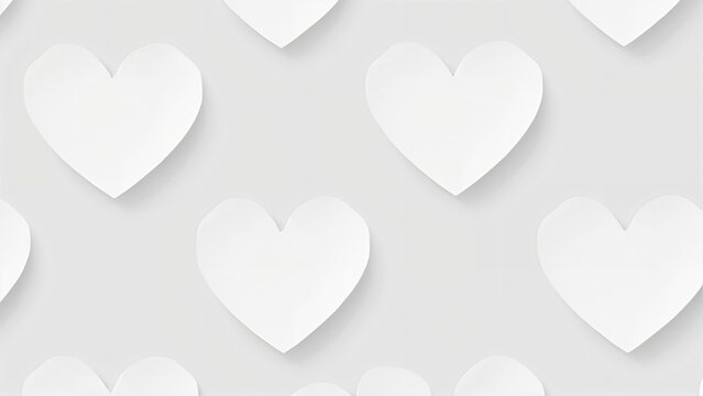 white paper hearts