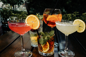 cocktail types on the table