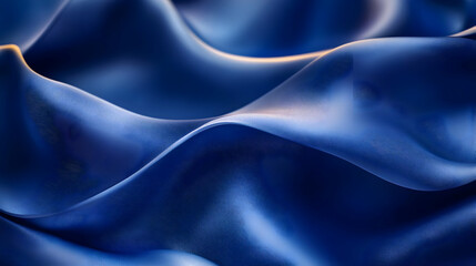 Obraz premium Deep Blue Fabric Texture With Elegant Ripples