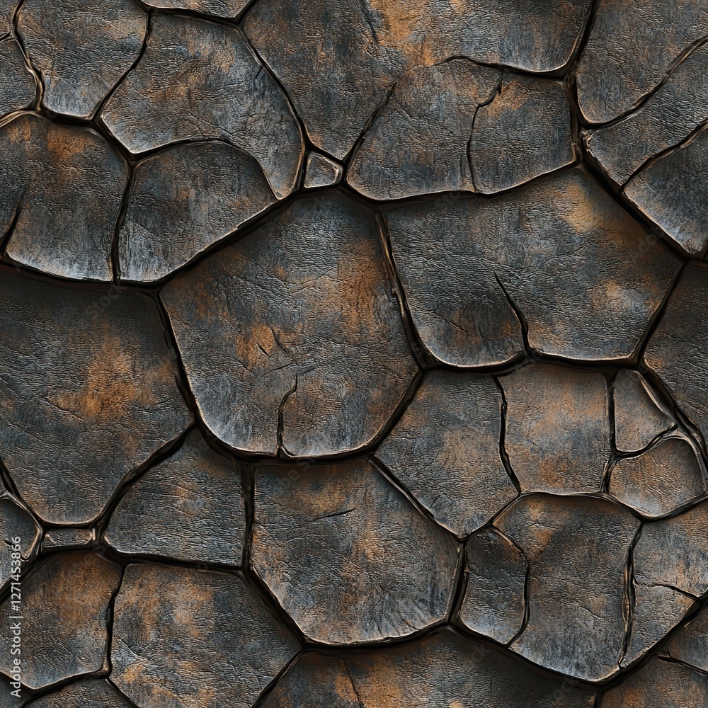 Poster rustic turtle shell weathered seamless pattern design for vintage projects