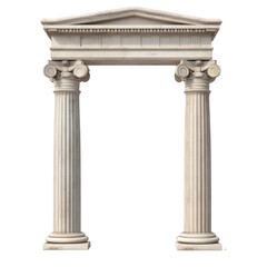 ancient greek column isolated on transparent png