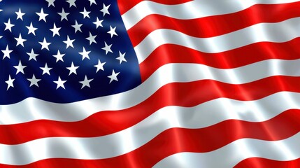 Fototapeta premium Waving United States of America Flag Patriotic Symbol Illustration