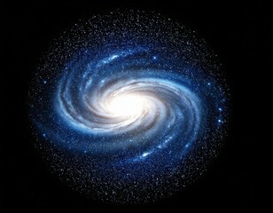 blue spiral galaxy in space