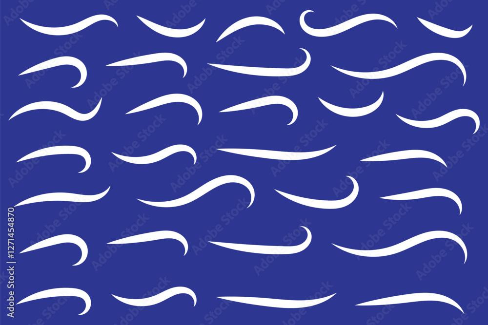 Poster big set of swoosh vector. hand drawn swoosh elements, and swoop underline typography tails shape in 
