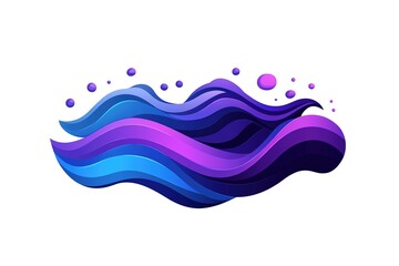 Fototapeta premium Abstract Blue Purple Wave Logo Design, Modern Fluid Vector Illustration on White Background. Perfect for branding, websites, and marketing materials. Stylish, dynamic, and versatile design element for