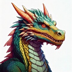 chinese dragon head isolated