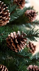 christmas tree with cones