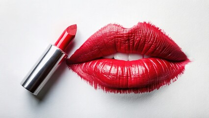 Obraz premium AI-crafted white canvas, painted with a burgundy kiss, a whispered crimson landscape.