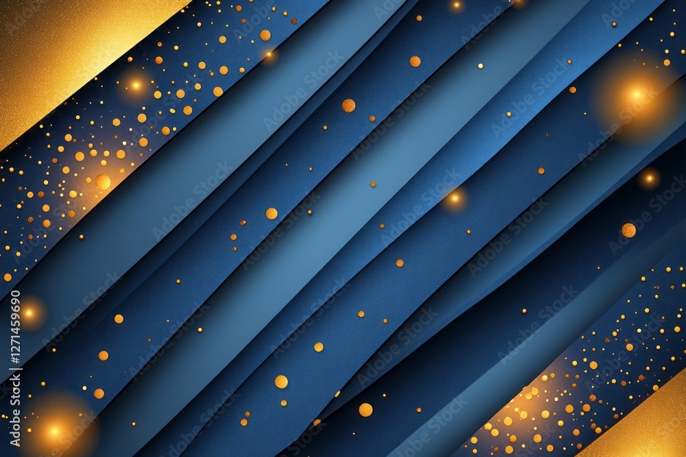 Poster abstract blue digital network background, connecting dots of technology, abstract blue background wi