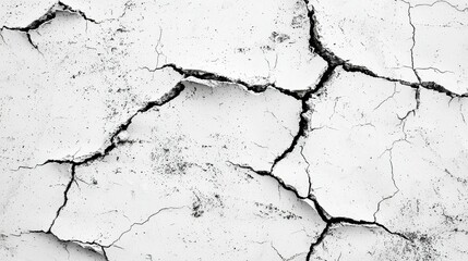 Fototapeta premium Abstract Monochrome Cracked Surface Texture Background Design Art