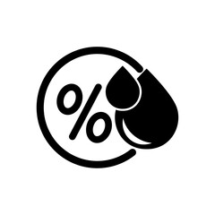 Humidity icon vector climate drop water