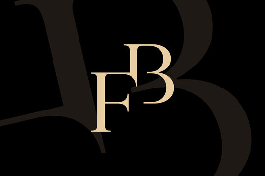 BF or FB letter logo icon design. Classic style luxury initials monogram.