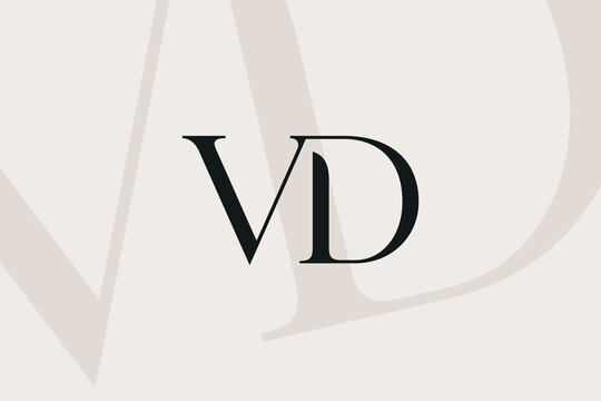 VD or DV letter logo icon design. Classic style luxury initials monogram.