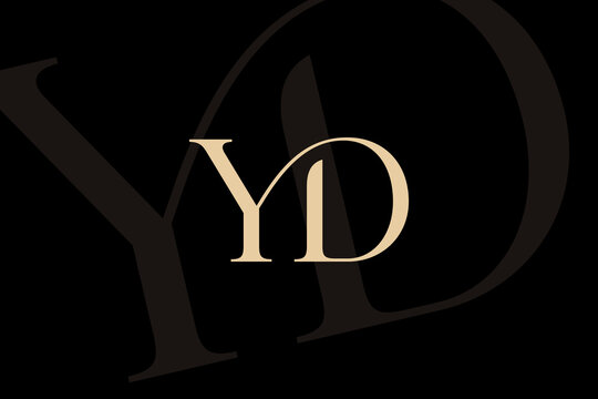 YD or DY letter logo icon design. Classic style luxury initials monogram.