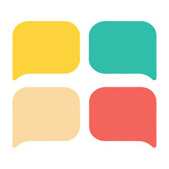 Minimalist Speech Bubble Vector Design.