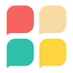 Minimalist Speech Bubble Vector Design.