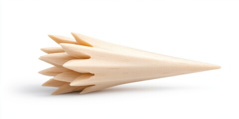 Wooden pencil cone with unique fractal design displaying intricate craftsmanship