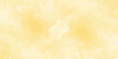 Abstract lemon yellow watercolor painted paper texture background. acrylic grunge texture, watercolor drawing on white background, yellow small splashes of paint on paper.