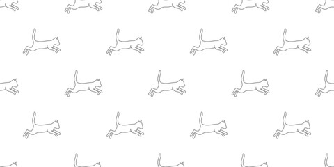 cat pattern background. cat doodle pattern background. Seamless pattern with doodle cat illustration.