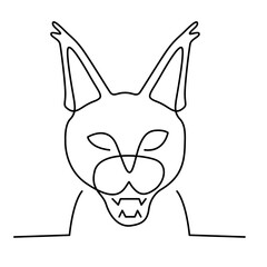 one line exotic cat