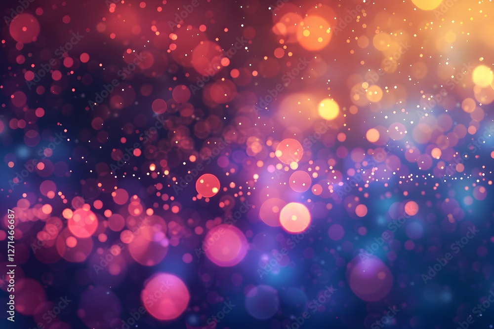 Poster colorful bokeh background with vibrant circles creating a dreamy atmosphere for design