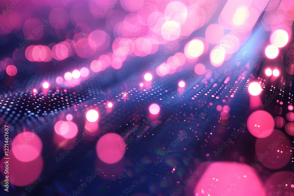 Poster colorful abstract background with glowing lights and bokeh effects creating a vibrant atmosphere