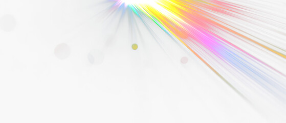 Rainbow Light Rays with Abstract Isolate on Transparent Background Effects, cutout, png