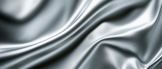 Obraz premium Bright Silver Shine Texture - Grey Metallic Background, AI