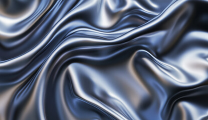 Obraz premium Bright Silver Shine Texture - Grey Metallic Background, AI