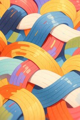 Woven Colorful Strands Abstract Background Design