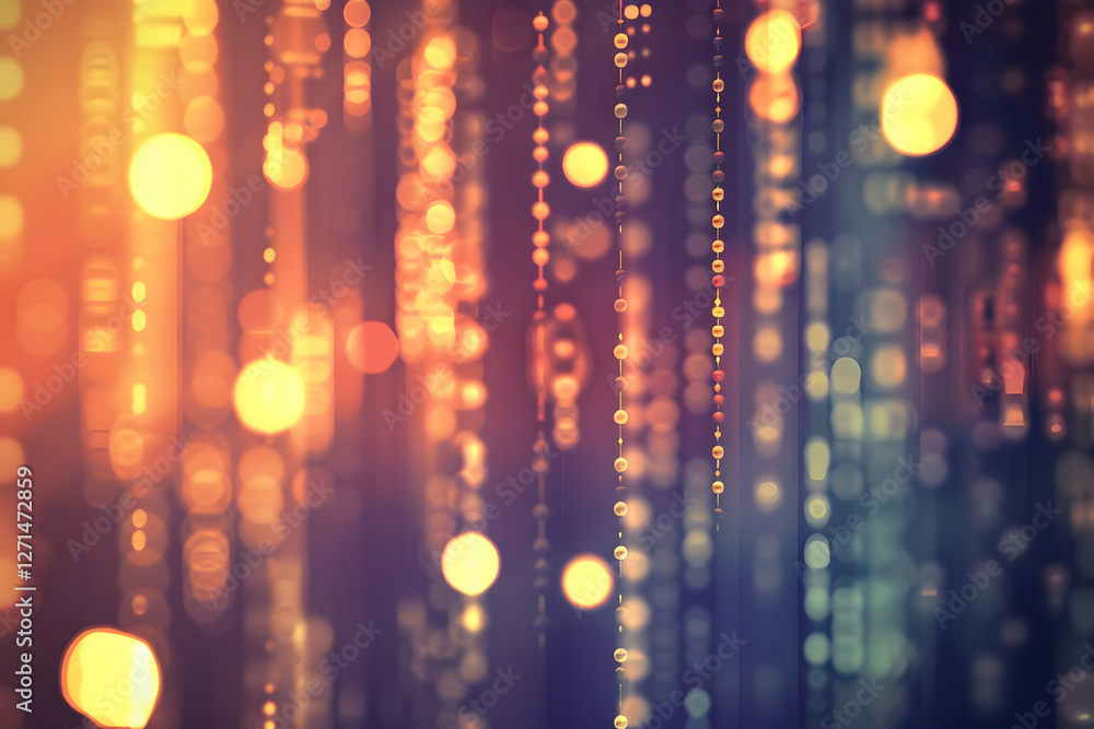 Poster abstract background with colorful light streaks and bokeh effects creating a vibrant atmosphere