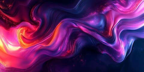 Obraz premium Abstract Liquid Flow, Vibrant Colors