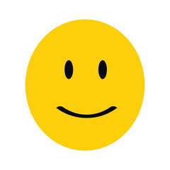 Fototapeta premium slightly happy emoticon