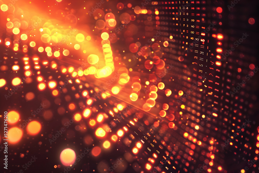 Poster abstract digital background with glowing lights and patterns creating a vibrant atmosphere (1)