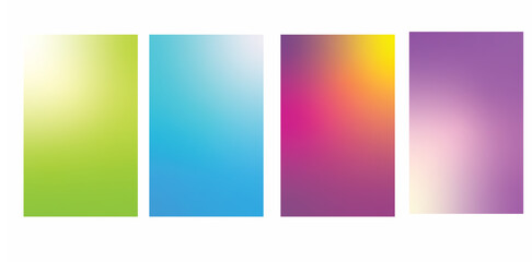 Naklejka premium Colorful Gradient Background Set For Simple Poster Flyer Backdrop Banner